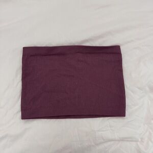 Cotton On Ribbed Crop Top in Plum